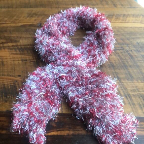 Sandal polyester scarf tube design crimson and gray - Picture 1 of 3